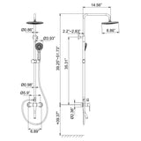 Modern Shower System with Adjustable Handheld Rainfall Head and Tub Spout