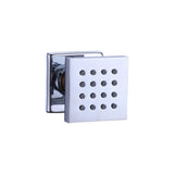2-Inch Shower Body Jet Adjustable Spa Brass Square Massage Shower Silde Sprayer