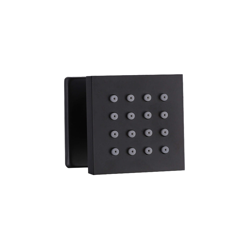 2-Inch Shower Body Jet Adjustable Spa Brass Square Massage Shower Silde Sprayer