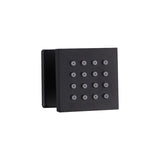 2-Inch Shower Body Jet Adjustable Spa Brass Square Massage Shower Silde Sprayer