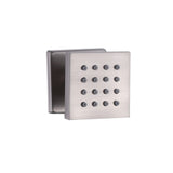 2-Inch Shower Body Jet Adjustable Spa Brass Square Massage Shower Silde Sprayer