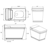 Smart Toilet with Touchless Lid, Heated Seat & Feminine Wash