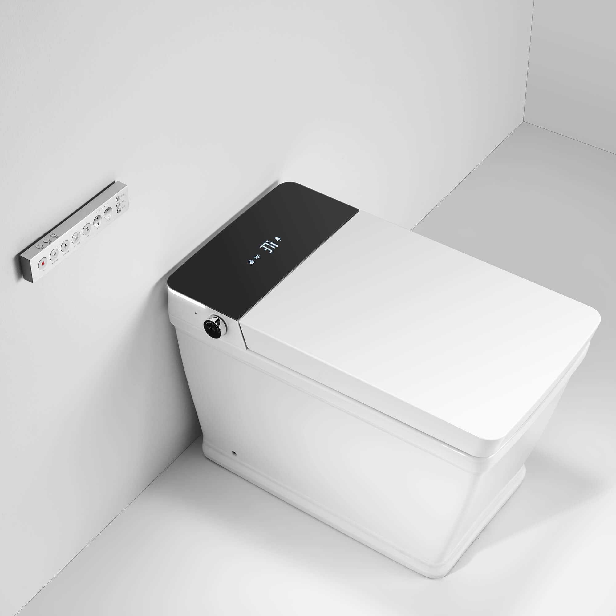 Smart Toilet with Touchless Lid, Heated Seat & Feminine Wash