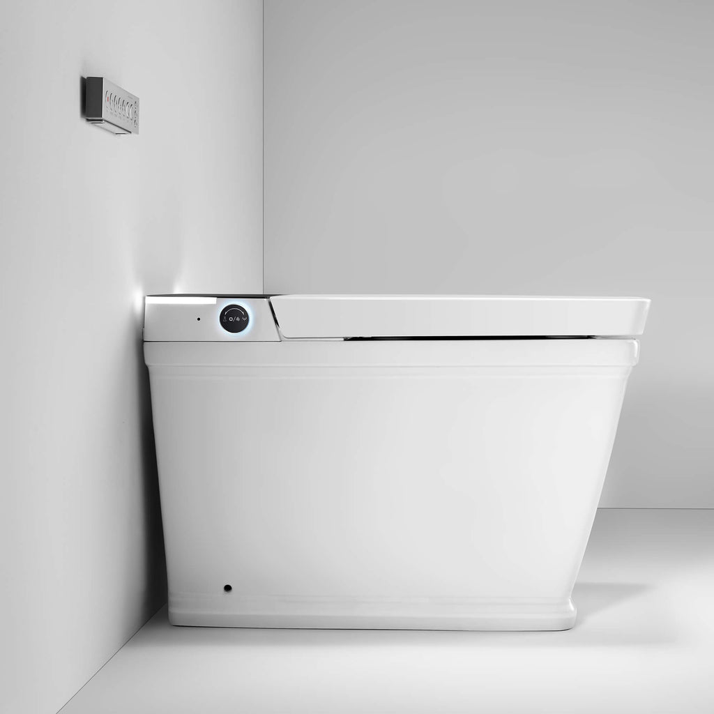 Smart Toilet with Touchless Lid, Heated Seat & Feminine Wash