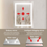 LED Medicine Cabinet with Mirror and Adjustable Shelves