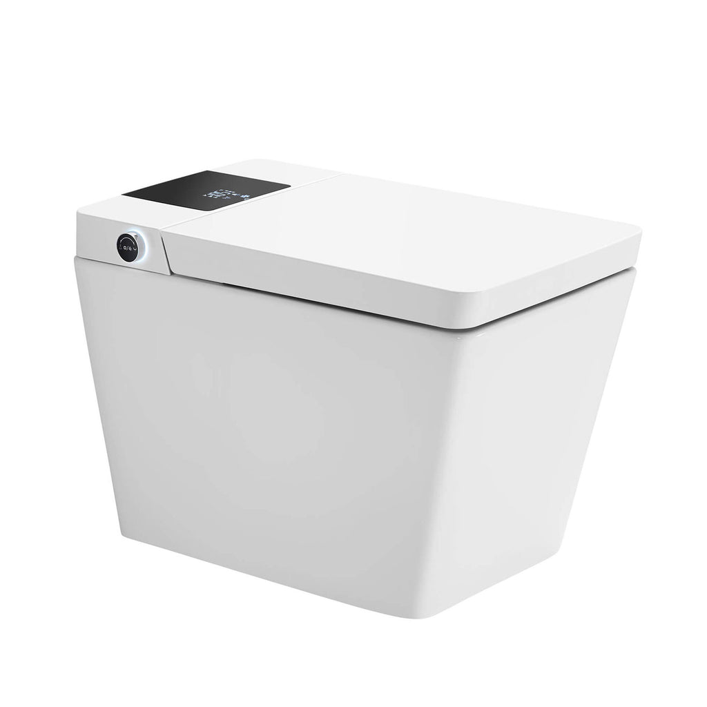 Smart Toilet with Heated Seat, Auto Flushing, Bidet Spray, and Hands-Free Lid