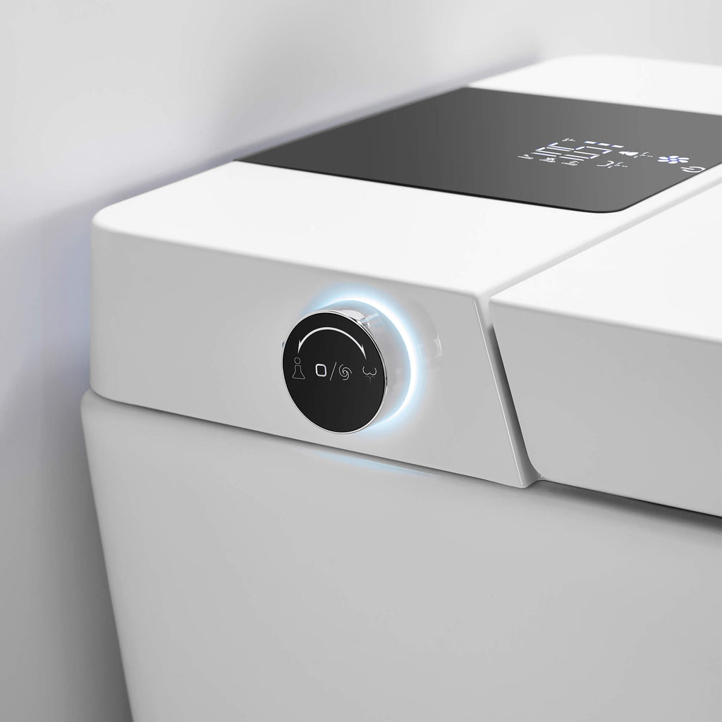 Smart Toilet with Heated Seat, Auto Flushing, Bidet Spray, and Hands-Free Lid