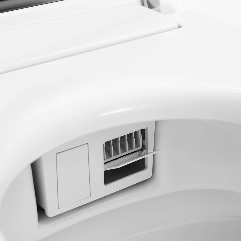 Smart Toilet with Heated Seat, Auto Flushing, Bidet Spray, and Hands-Free Lid