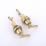 Dual-Handle Deck Faucet with Swivel Spout for Bathroom Sink