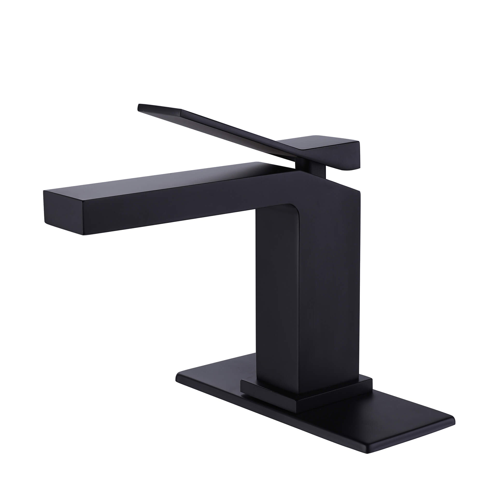 Contemporary Flat Spout Faucet for Deck Mount Sink