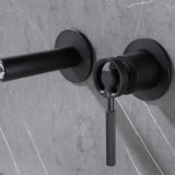 Industrial Style Wall Mount Bathroom Sink Faucet with Adjustable Spout JK0297