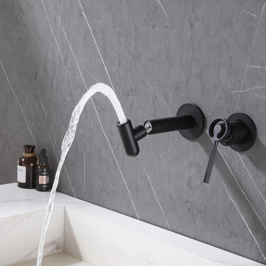 Industrial Wall-Mounted Faucet with Adjustable Nozzle
