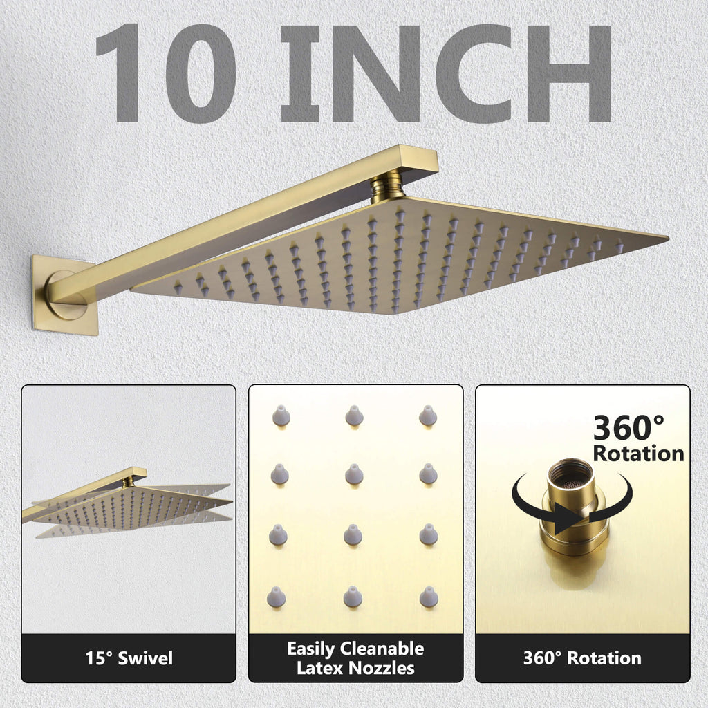 Shower System with Handheld Showerhead and 4-Jet Body Spray