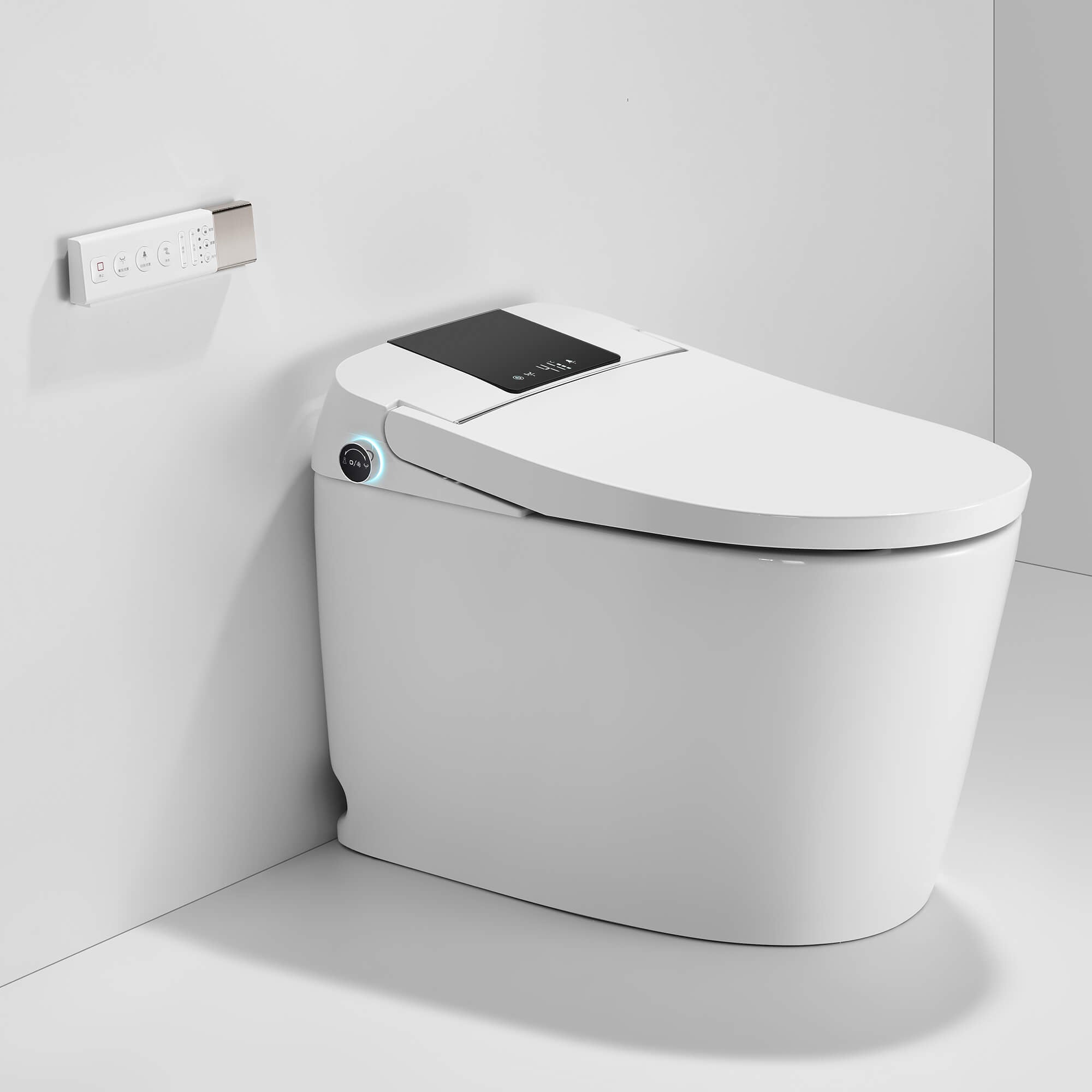 Luxury Smart Toilet with Auto Lid, Heated Seat, Bidet, Dryer & Nightlight