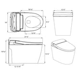 Smart Toilet with Auto Open Lid, Heated Seat & Jet Flush