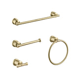 Wall Mounted 4-Piece Brushed Gold Bathroom Hardware Set RB0859