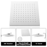 Wall-Mounted Rain Shower System with Pressure-Balanced Valve