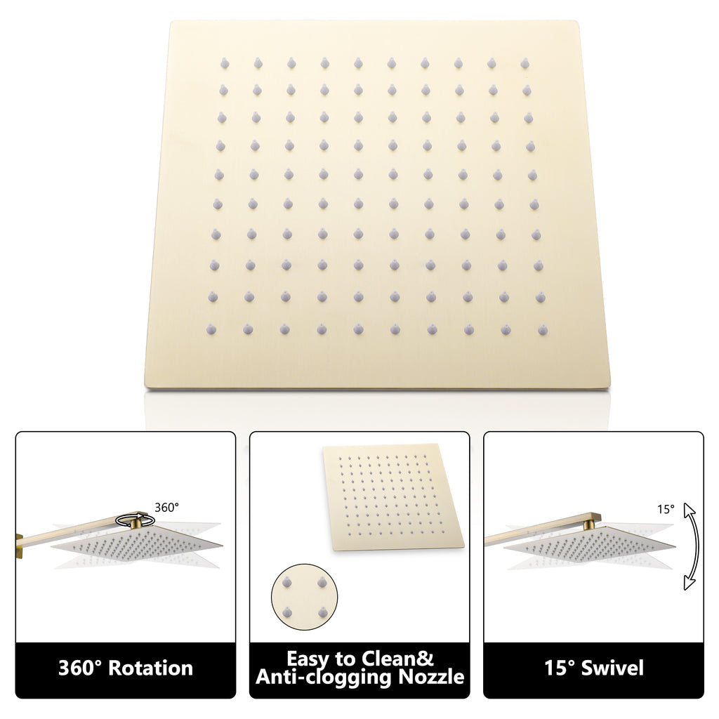 Pressure-Balanced Shower Kit with 10-Inch Rain Head