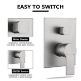 Wall-Mounted Rain Shower System with Pressure-Balanced Valve