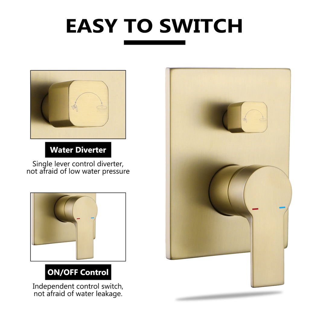 Pressure-Balanced Shower Kit with 10-Inch Rain Head
