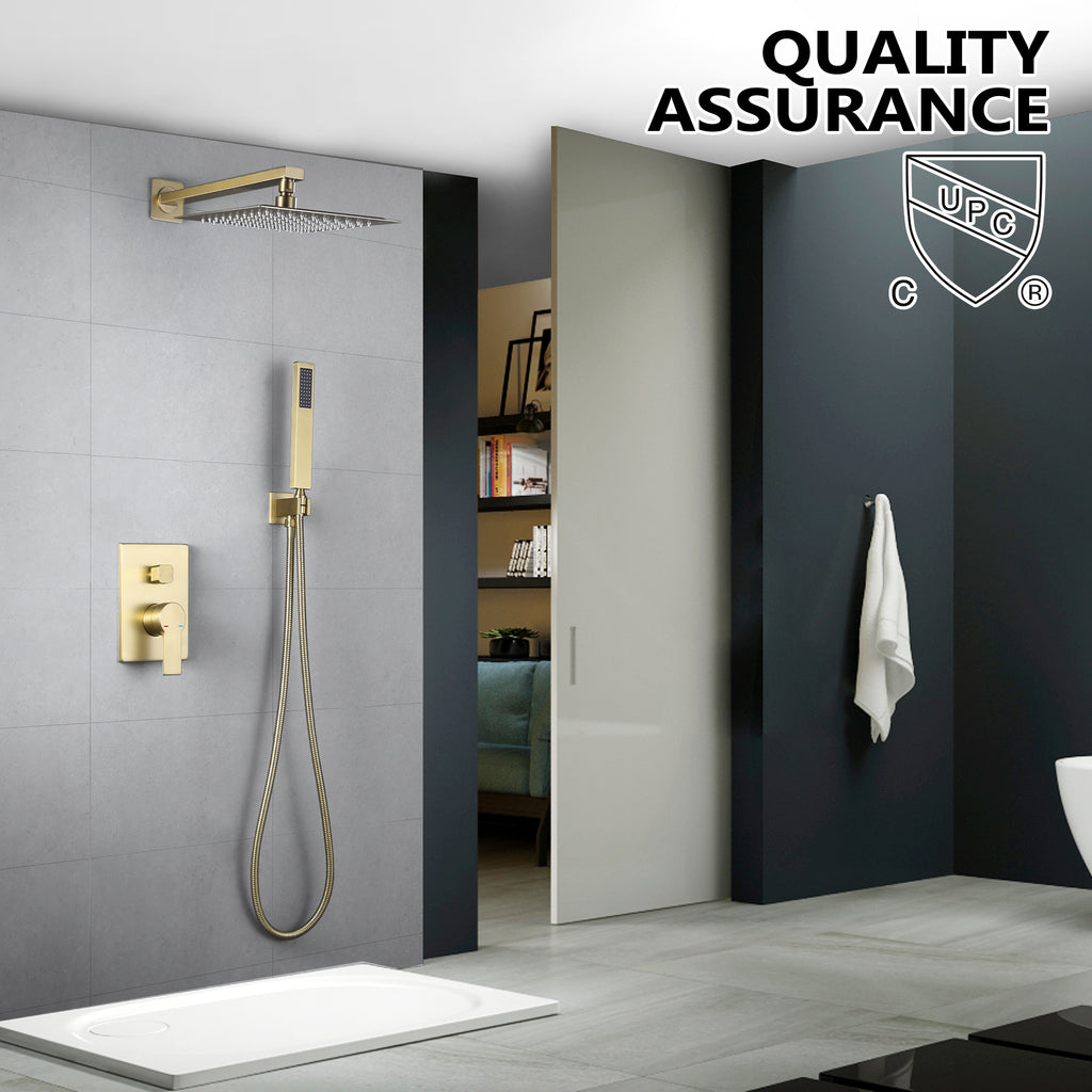 Pressure-Balanced Shower Kit with 10-Inch Rain Head