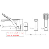 Deck-Mounted Bathtub Faucet with Compact Hand Shower and Single Lever