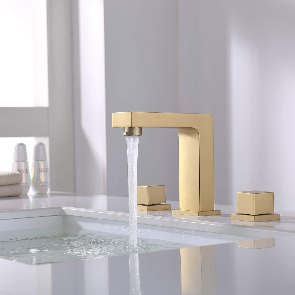 Stylish 3-Hole Widespread Bathroom Sink Faucet with 2 Handles
