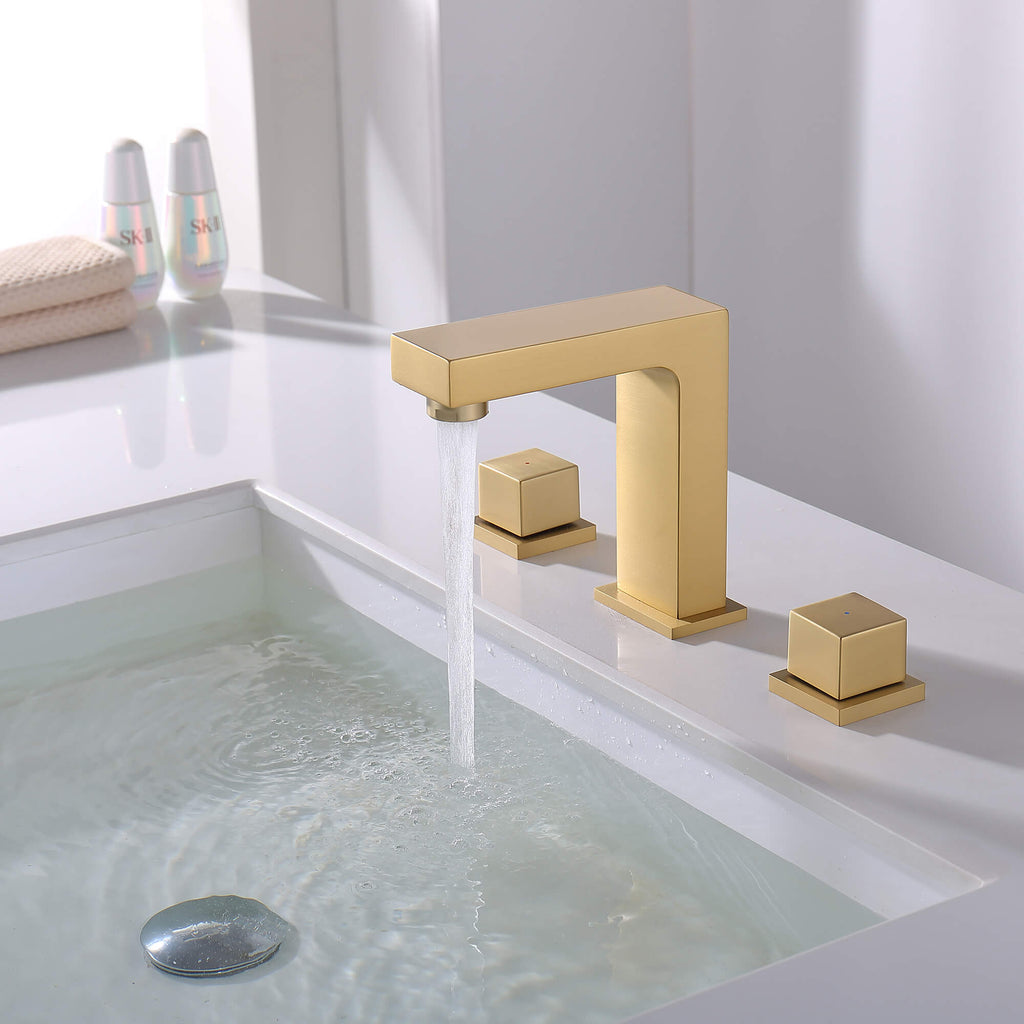 Stylish 3-Hole Widespread Bathroom Sink Faucet with 2 Handles