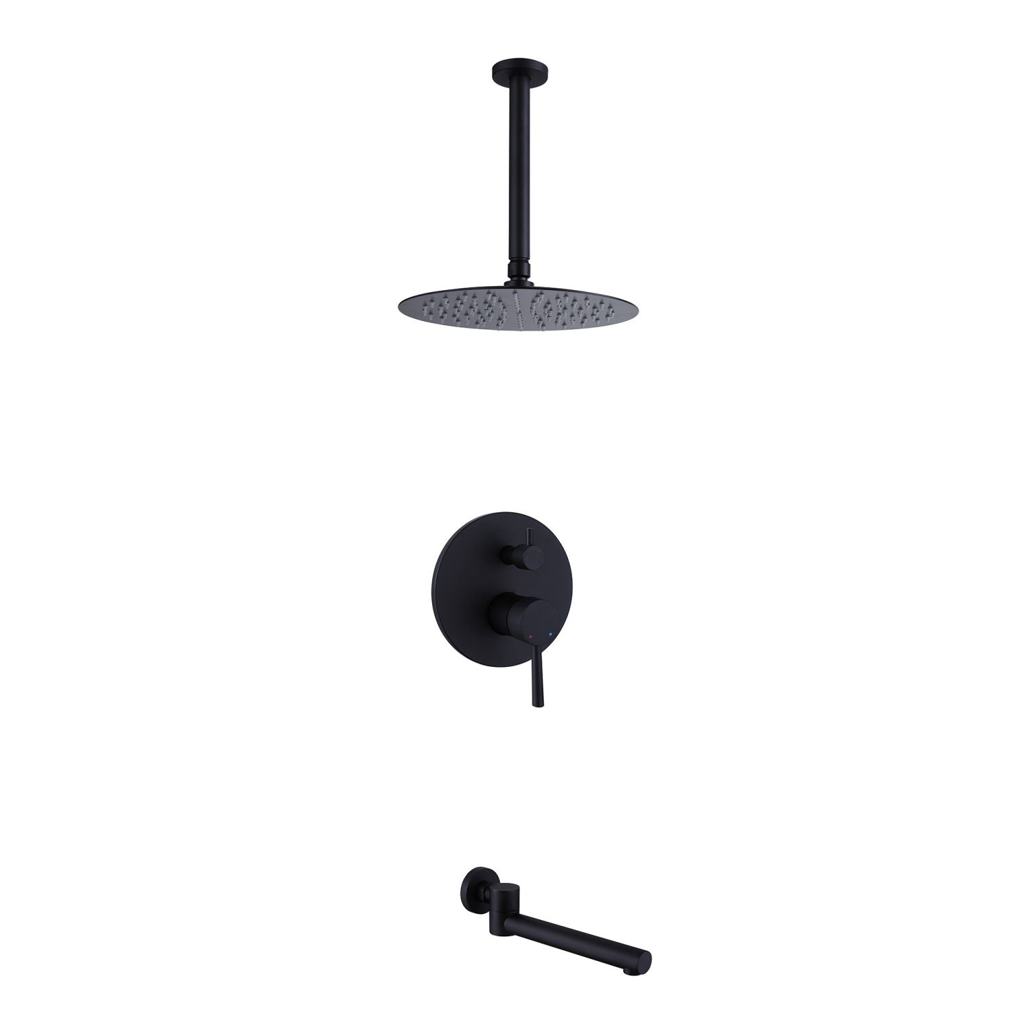 High-Pressure Shower & Tub Faucet Combo with 10-Inch Showerhead