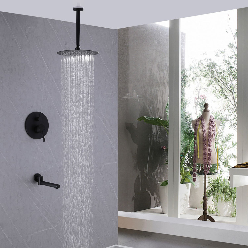 High-Pressure Shower & Tub Faucet Combo with 10-Inch Showerhead