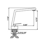Geometric Single-Handle Faucet with Sculpted Open Frame
