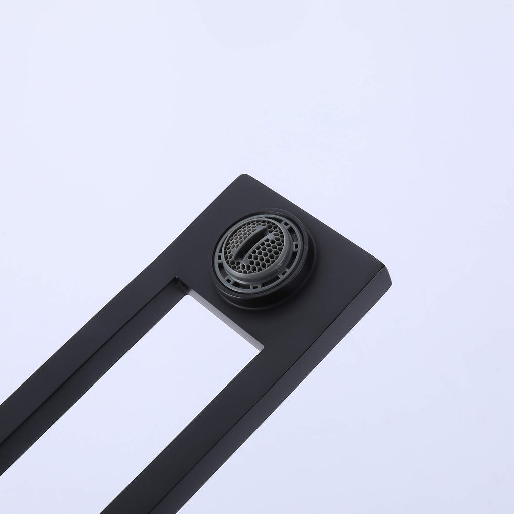 Geometric Single-Handle Faucet with Sculpted Open Frame