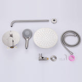 Wall-Mounted Shower System with Rain Shower Head and Handheld Shower