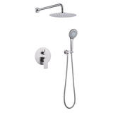 Brushed Nickel Shower System with 10