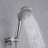 Wall-Mounted Shower System with Rain Shower Head and Handheld Shower