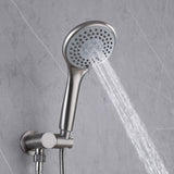 Wall-Mounted Shower System with Rain Shower Head and Handheld Shower