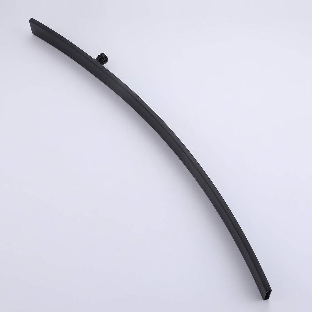 Curved Waterfall Spout Faucet with Wall Controls
