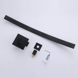 Curved Waterfall Spout Faucet with Wall Controls