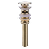 Bathroom Sink Pop-Up Drain with Overflow Solid Brass Universal Sink Drain Stopper