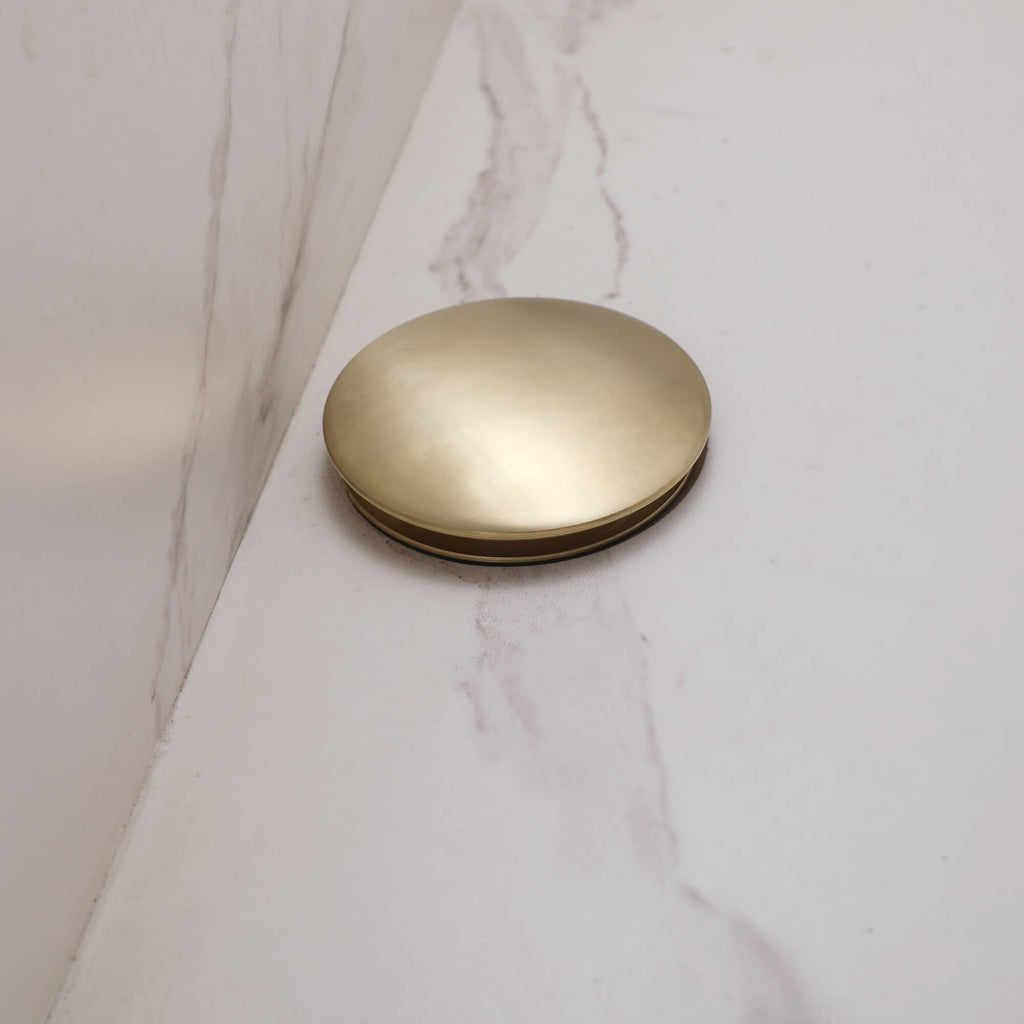 Bathroom Sink Pop-Up Drain with Overflow Solid Brass Universal Sink Drain Stopper