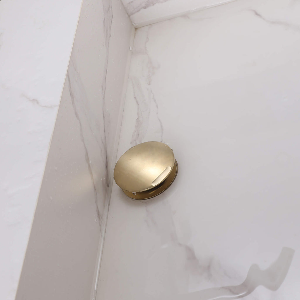 Bathroom Sink Pop-Up Drain with Overflow Solid Brass Universal Sink Drain Stopper