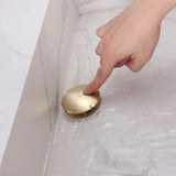 Bathroom Sink Drain Stopper Pop Up Drain Vessel Sink Assembly with Overflow Brushed Gold RB0739G
