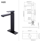 Single Handle Black Vessel Sink Bathroom Faucet RB0757