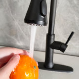 Matte Black Pull Down Touch Single Handle Kitchen Faucet RB0846