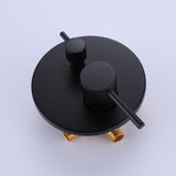 Wall-Mounted Tub Filler with Integrated Handheld Shower
