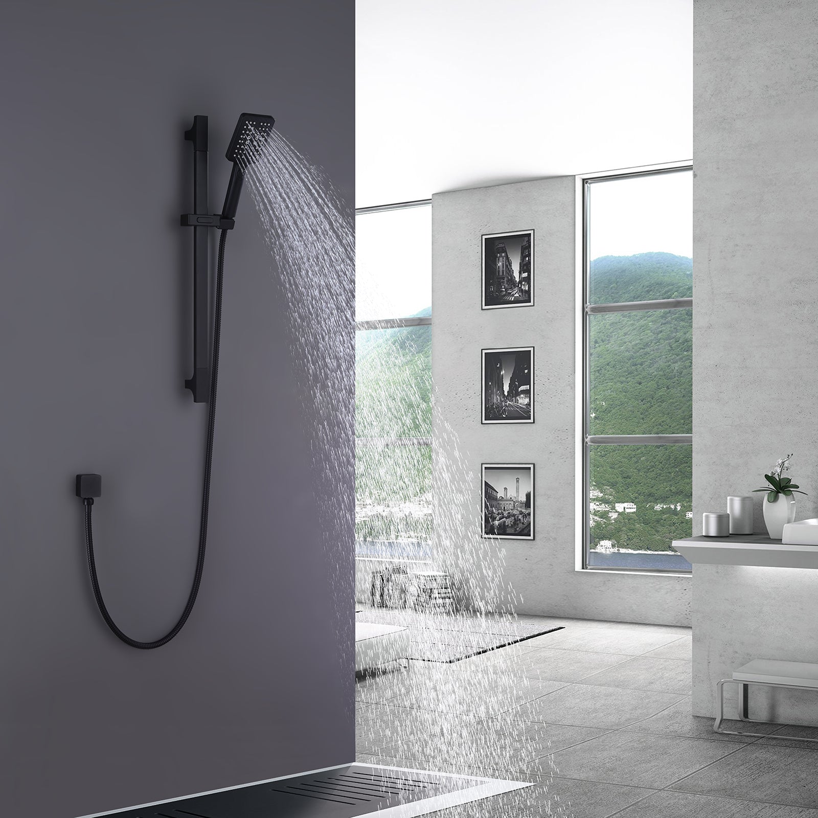 Versatile 3-Mode Handheld Shower Kit with Slide Bar and 59-Inch Hose