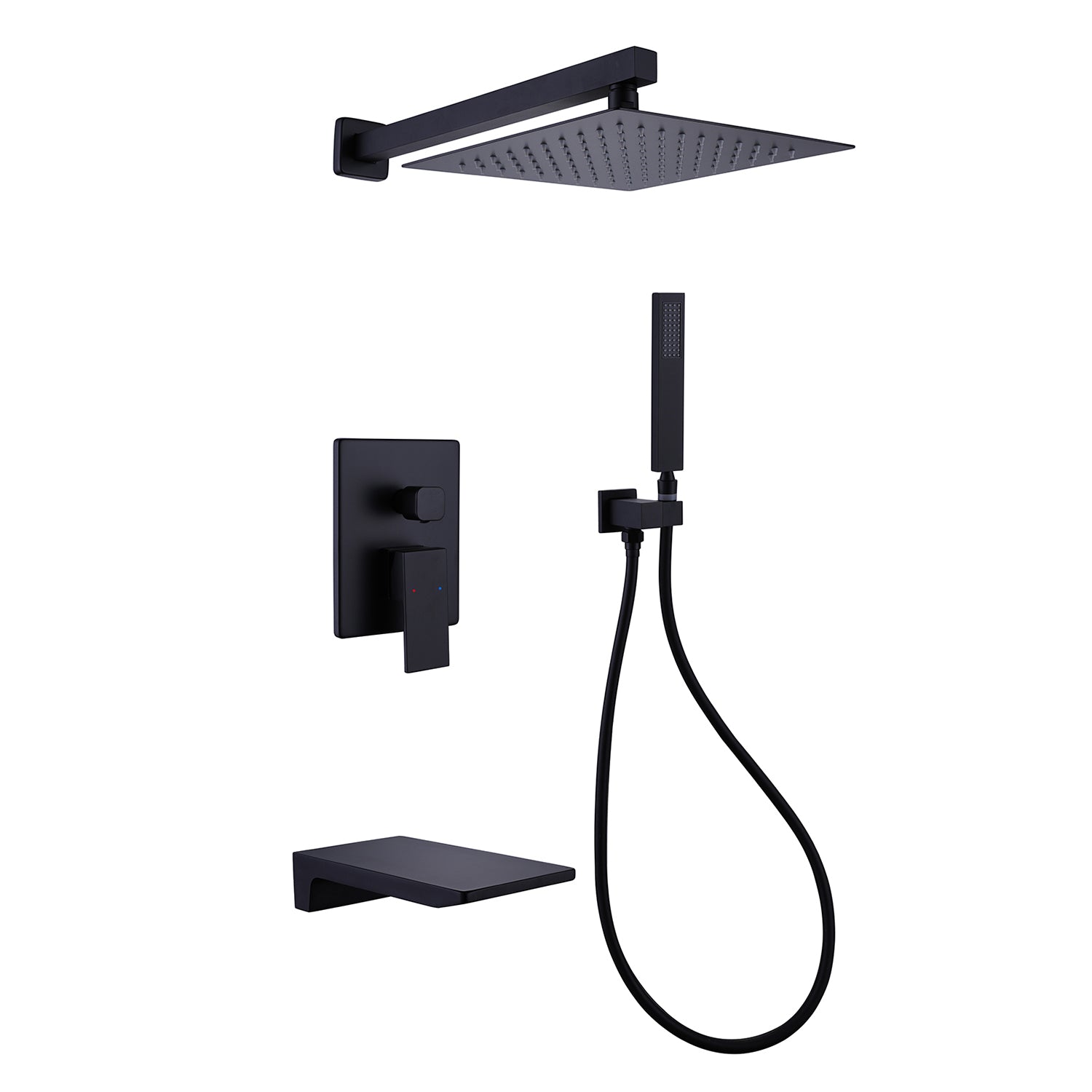 3-Function Shower System Black