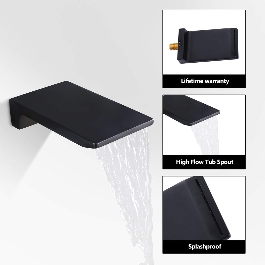 3-Function Rain Shower Faucet System with Tub Spout