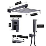3-Function Rain Shower Faucet System with Tub Spout
