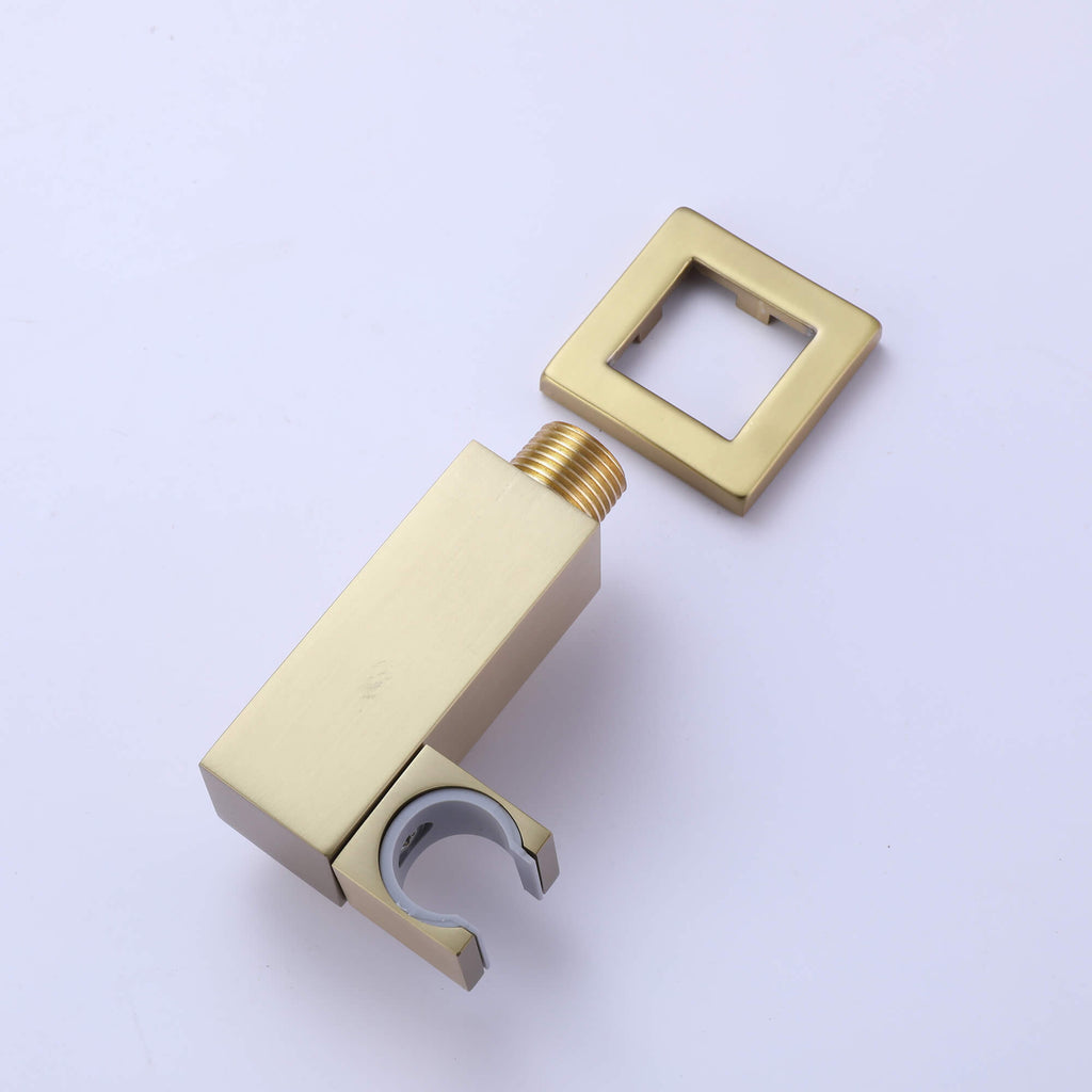 Wall-Mounted Bathtub Faucet with Lever Handle and Handheld Shower Set